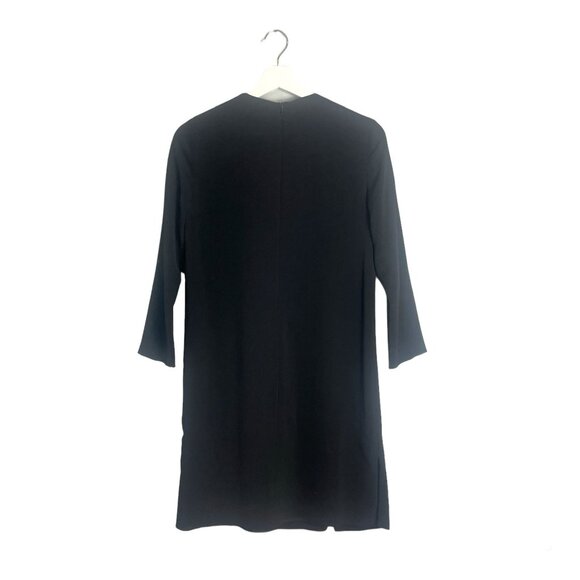 OAK + FORT Black Flowy Dress Size XS Classic Neutral Business Casual Office - Picture 2 of 9